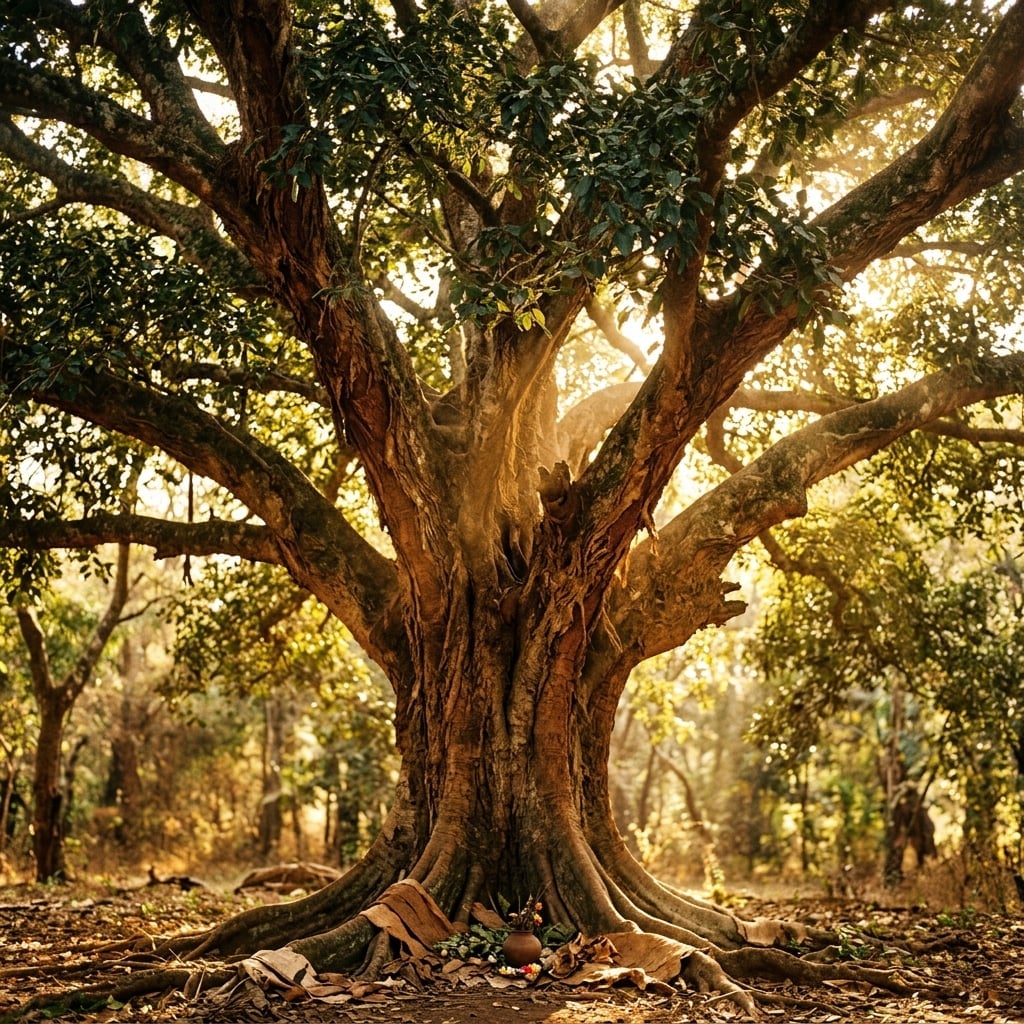 Baum in Ugandas Kakao-Arche